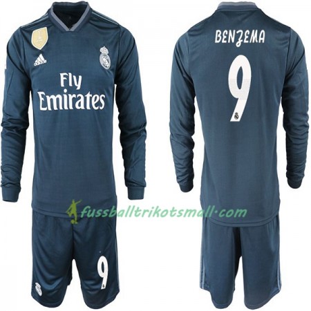 Fußballtrikots Real Madrid BENZEMA 11 Kinder 2018-2019 Langarm Auswärts-trikot kaufen